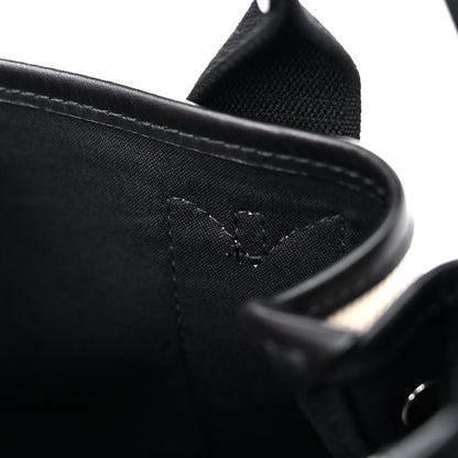 Balenciaga Cotton Canvas Calfskin Navy Cabas XS Natural Black 11 of 11