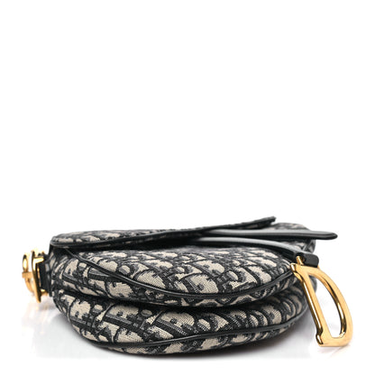 Christian Dior Oblique Saddle Bag Blue 4 of 10