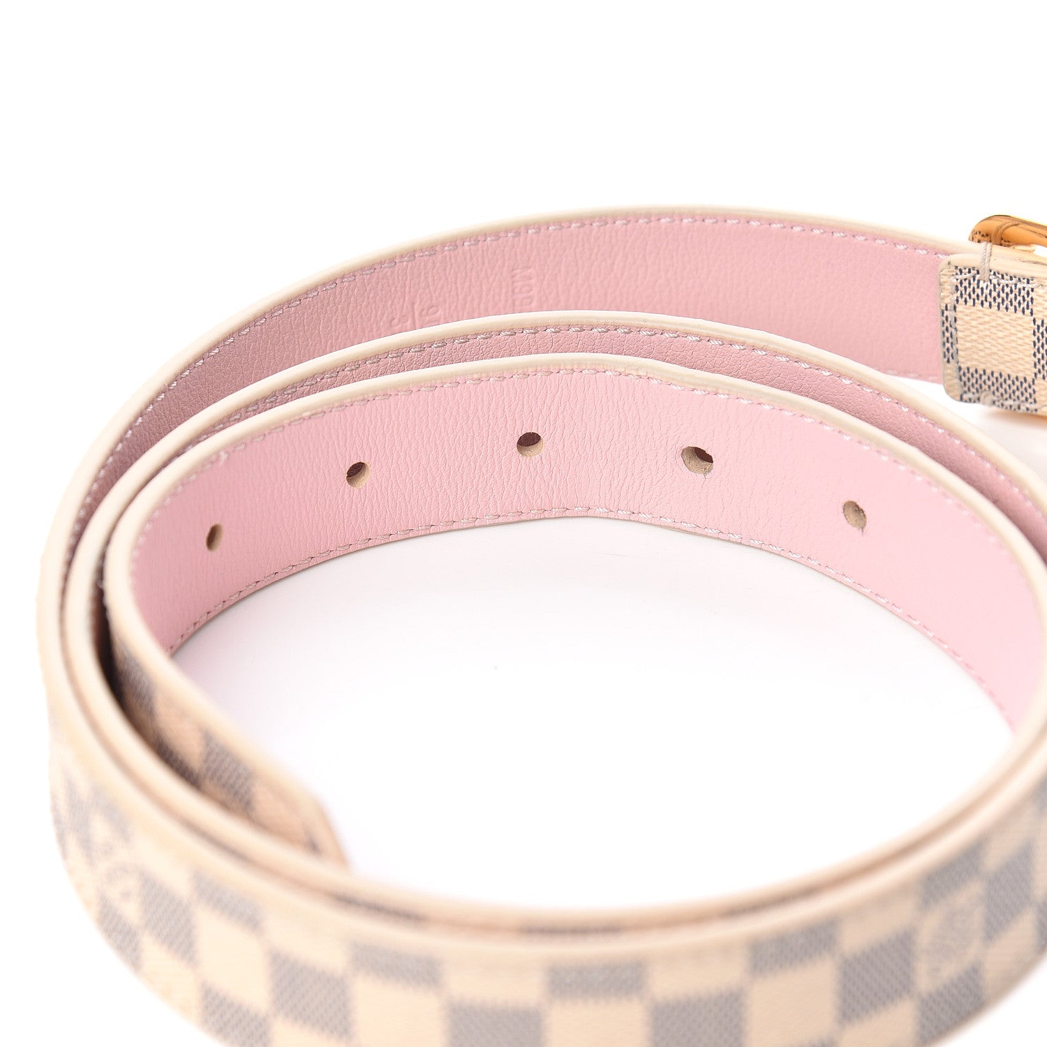 Louis Vuitton Damier Azur 25mm LV Malletier Belt 90 36 4 of 8