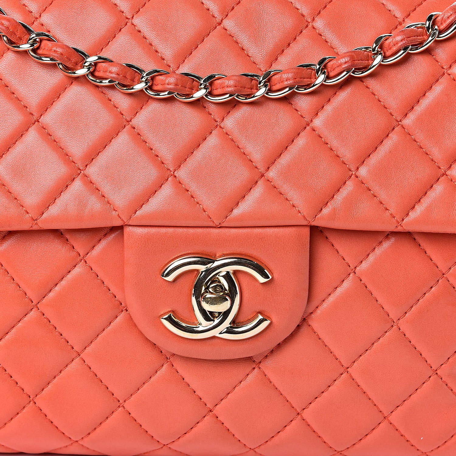 Chanel Lambskin Quilted XL Maxi Single Flap Red 16 of 16