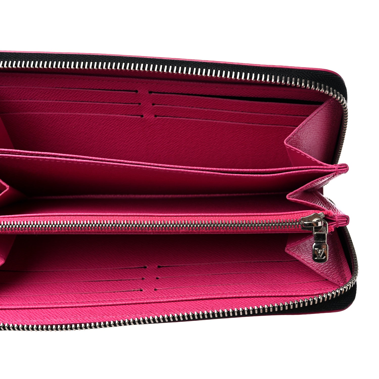 Louis Vuitton Epi Zippy Wallet Black Hot Pink 5 of 13