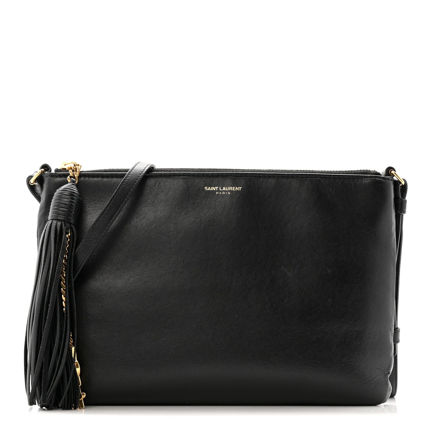Calfskin Teen Monogram Crossbody Bag Black