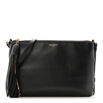 Saint Laurent Calfskin Teen Monogram Crossbody Bag Black 1 of 21