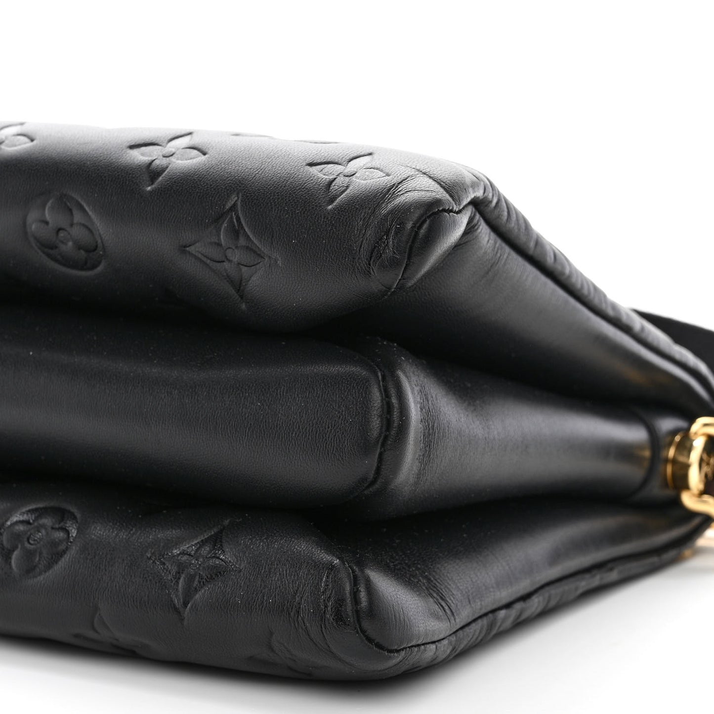 Lambskin Embossed Monogram Coussin PM Black