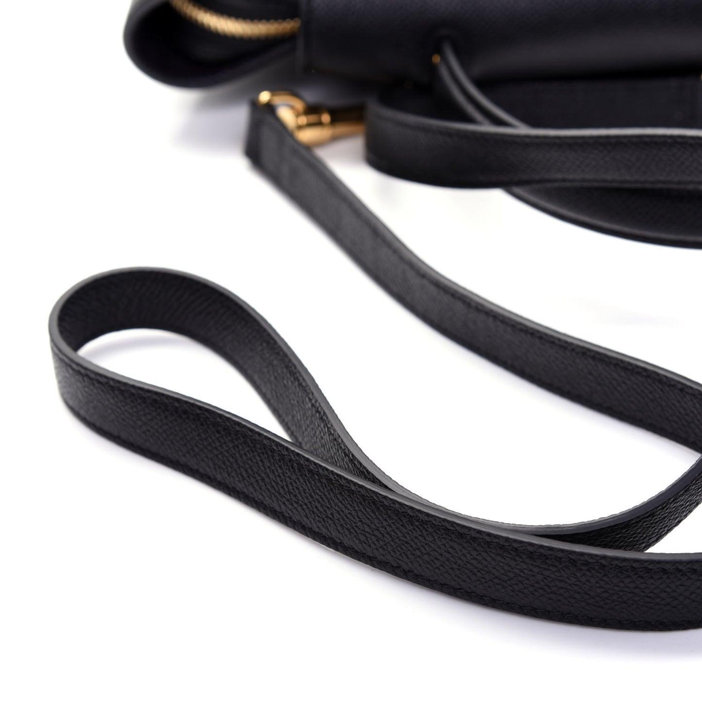 Grained Calfskin Micro Belt Bag Black