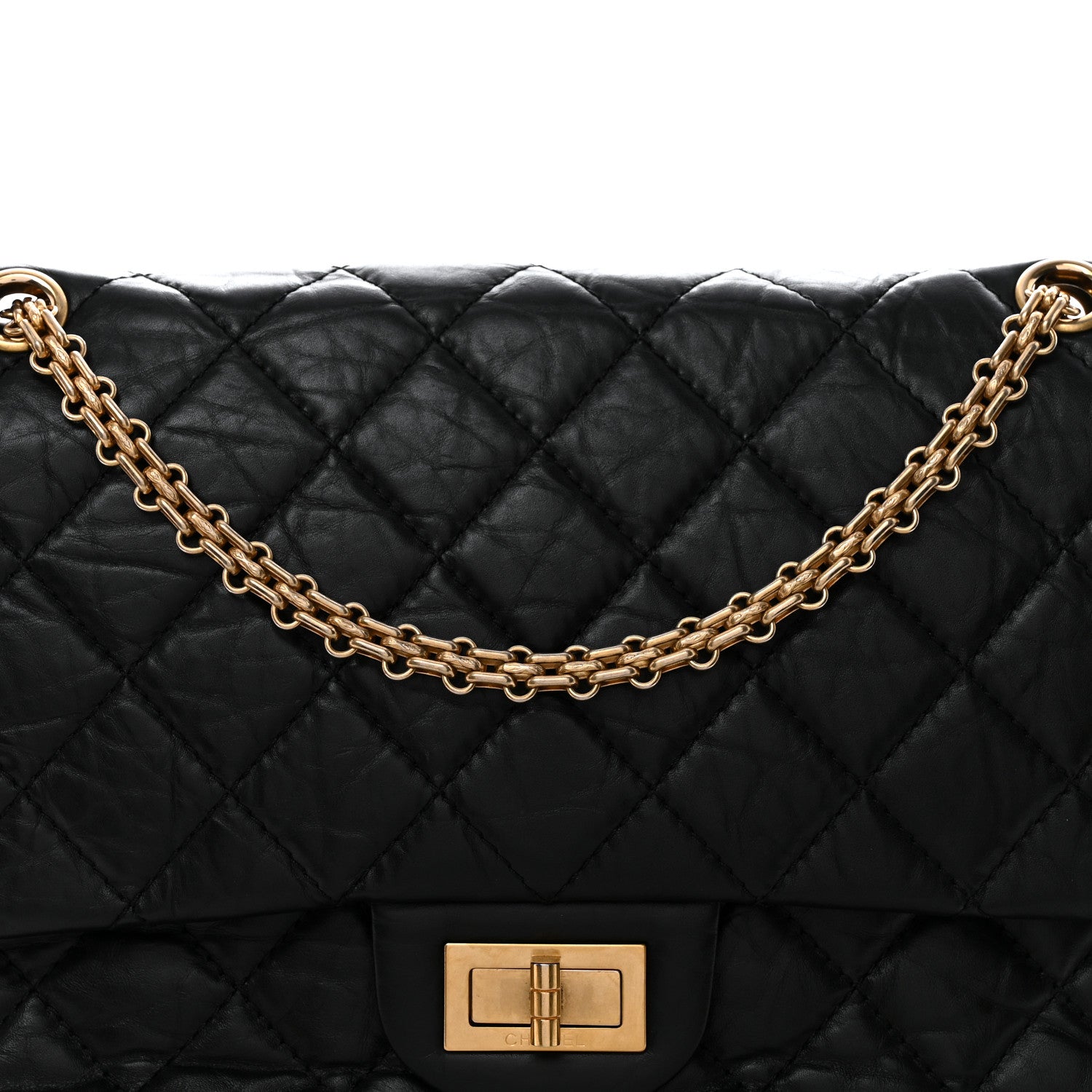 Chanel Aged Calfskin Quilted 2.55 Reissue 227 Flap Black 8 of 12