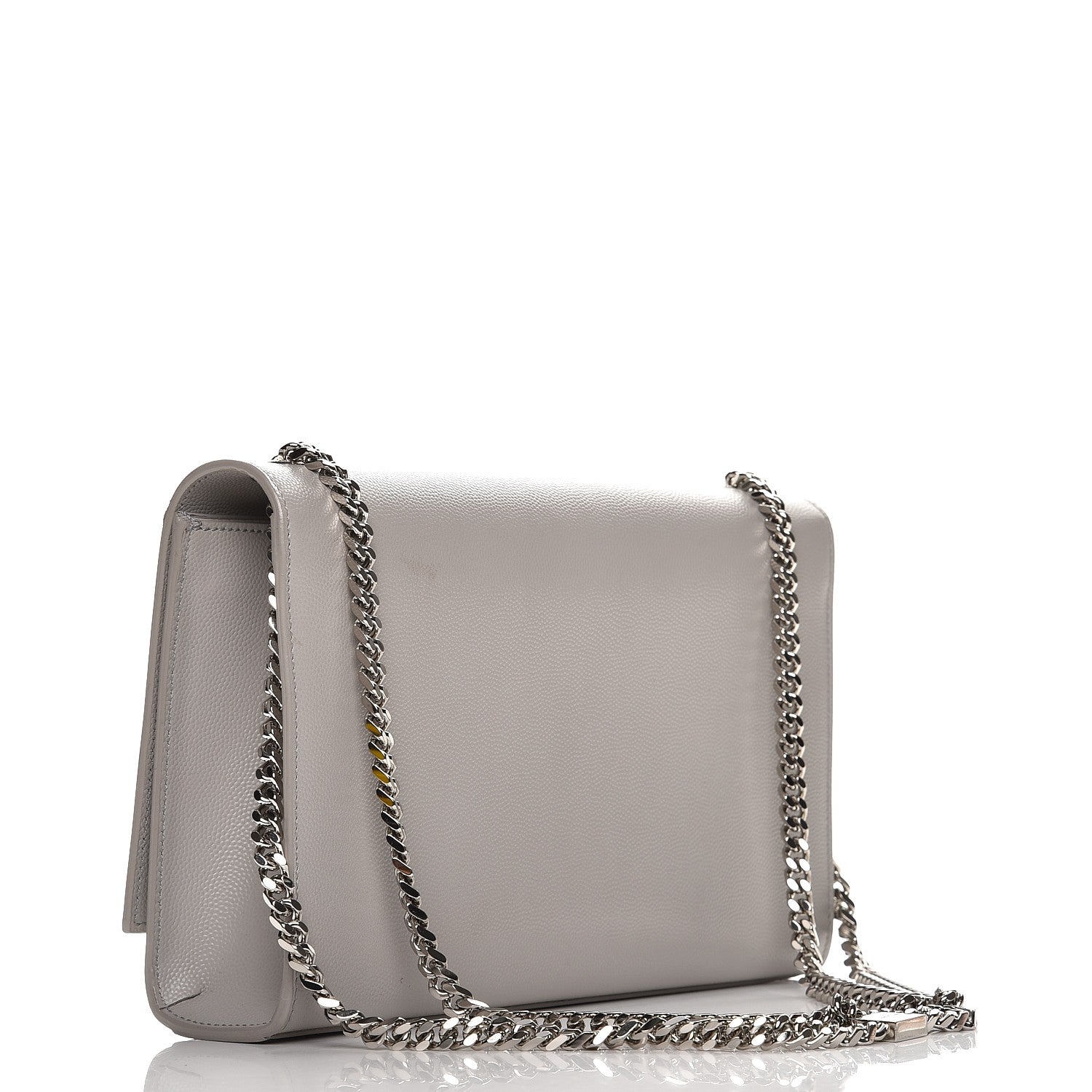 Saint Laurent Grain De Poudre Medium Classic Monogram Kate Satchel Souris 3 of 7