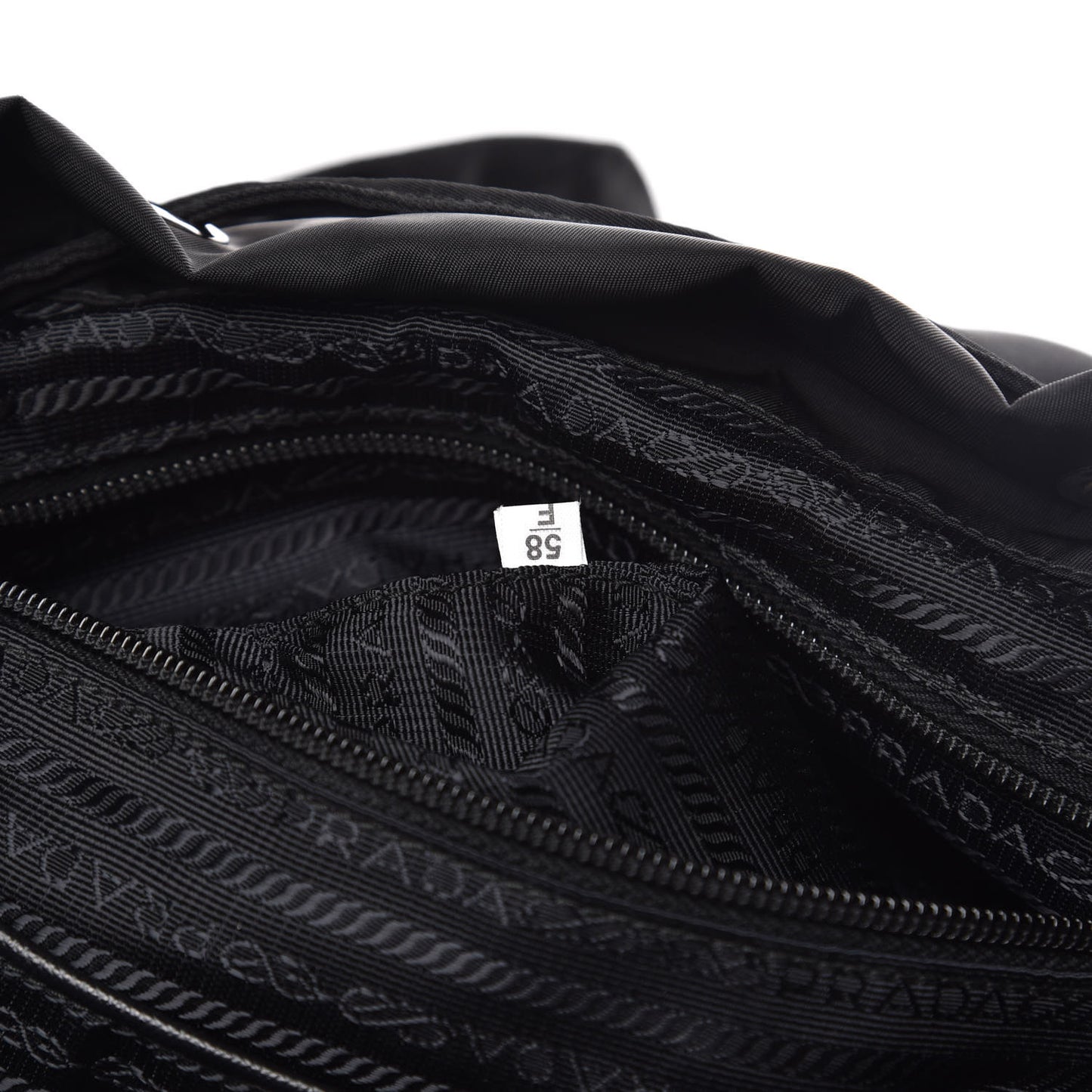 Nylon Vela Saffiano Backpack Black