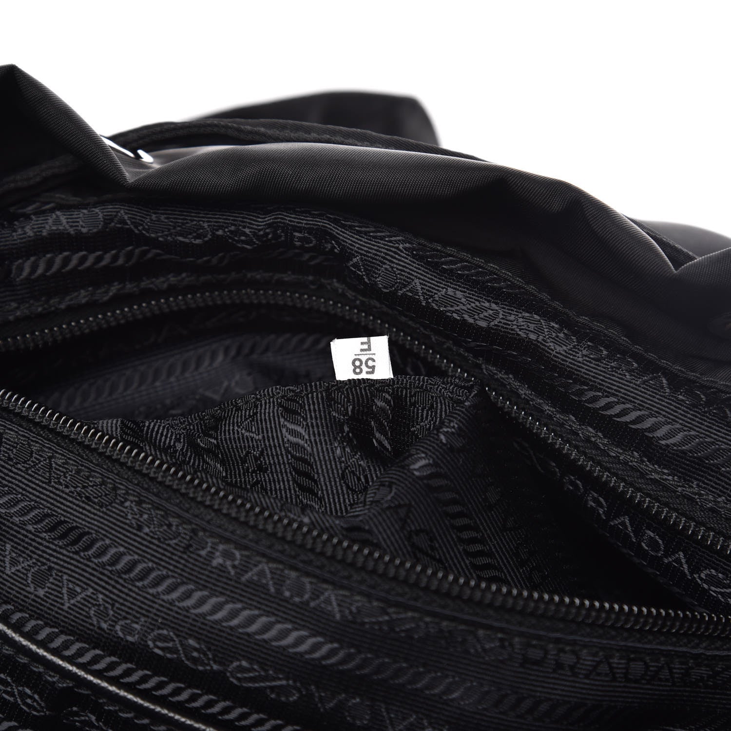 Prada Nylon Vela Saffiano Backpack Black 7 of 12