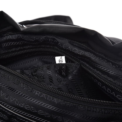 Prada Nylon Vela Saffiano Backpack Black 7 of 12