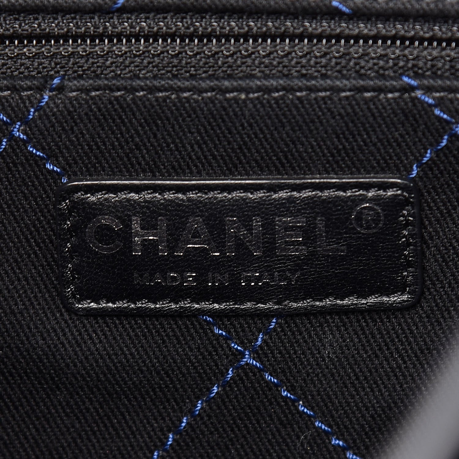 Chanel Grained Calfskin Shopping Fever Tote Blue 9 of 10