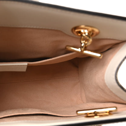 Gucci GG Supreme Monogram Moon Calfskin Small Padlock Tote Beige Ebony Mystic White 5 of 10