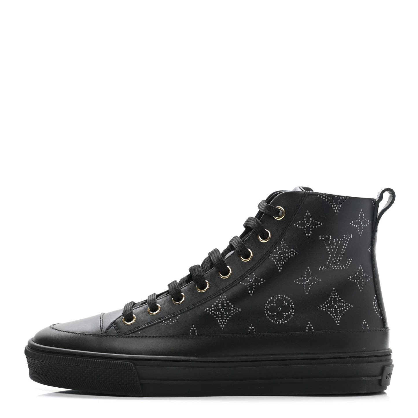 Calfskin Monogram Stellar Sneaker Boots 36 Black White