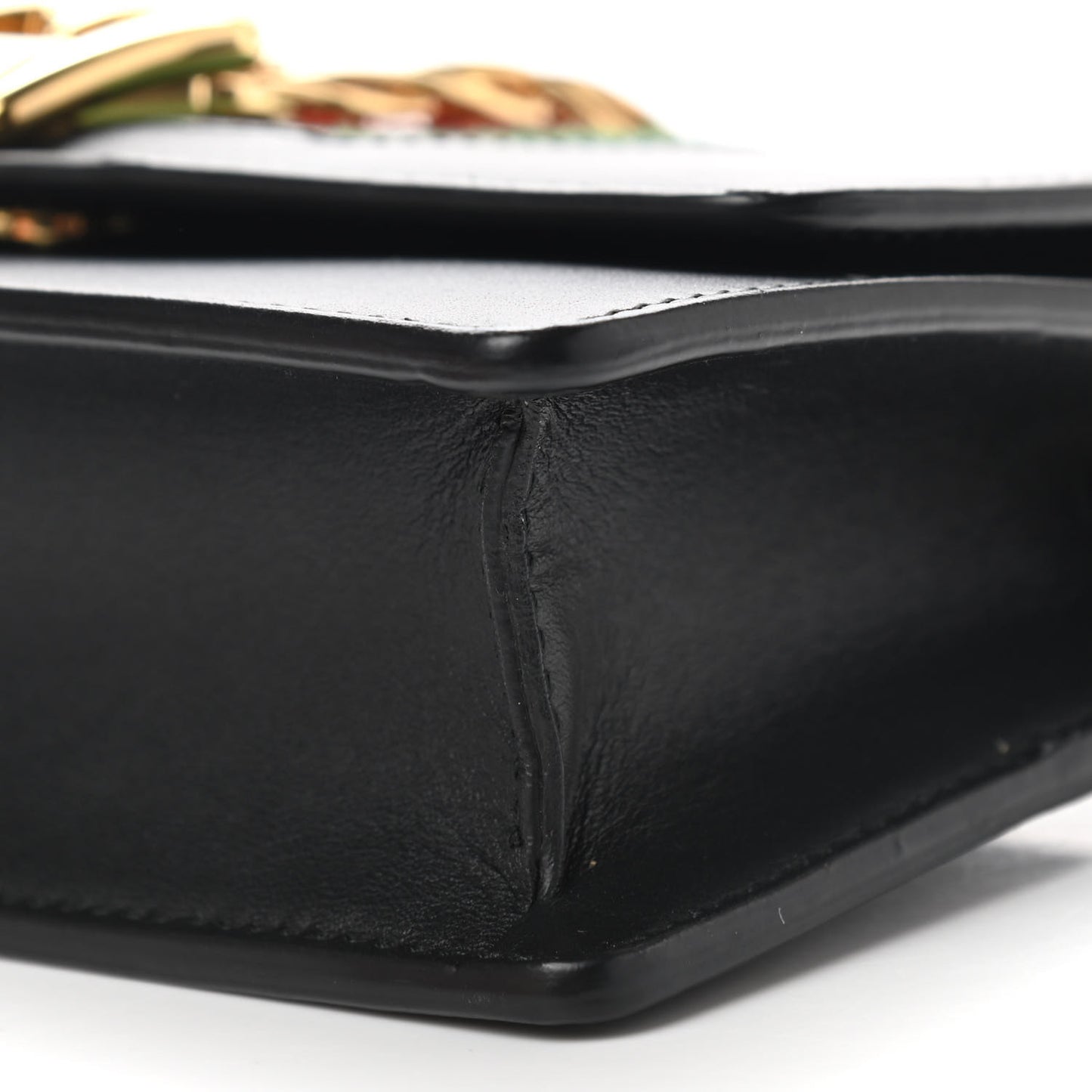 Calfskin Super Mini Sylvie Chain Shoulder Bag Black