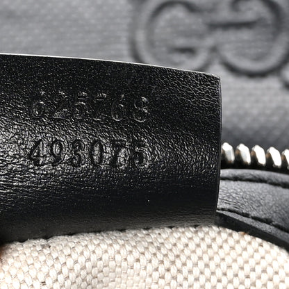 Gucci Calfskin GG Tennis Embossed Duffle Bag Black 6 of 14