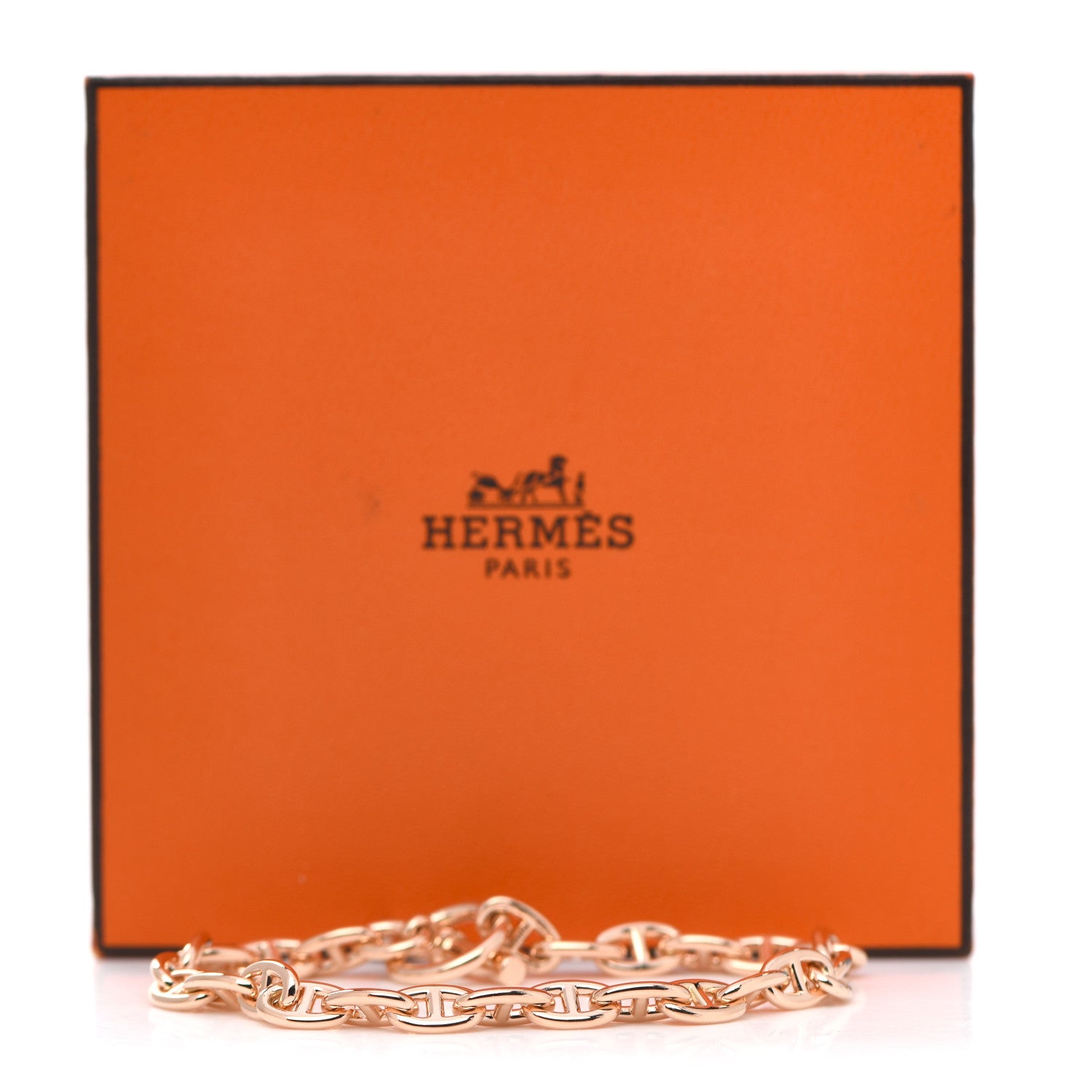 Hermes 18K Rose Gold TPM Chaine d'Ancre Bracelet 5 of 5