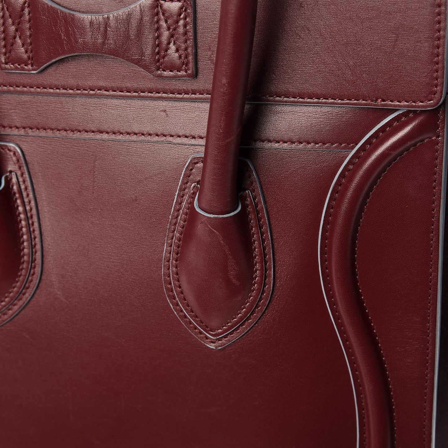 Palmelato Micro Luggage Burgundy Azur Blue