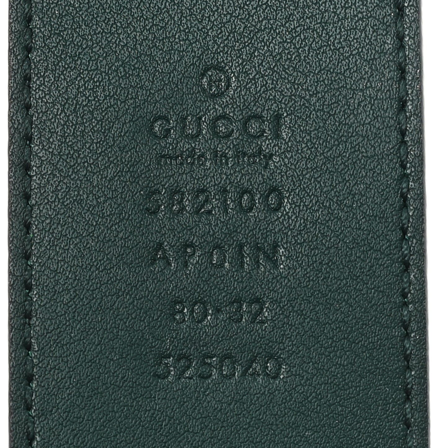 Calfskin Crystal Double G 40mm Belt 80 32 Emerald