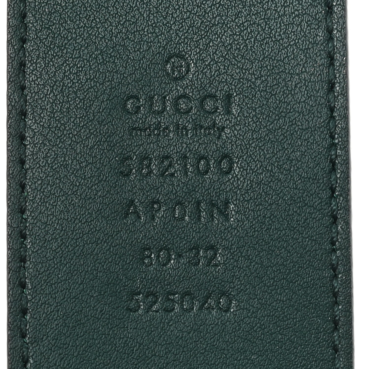 Gucci Calfskin Crystal Double G 40mm Belt 80 32 Emerald 3 of 4