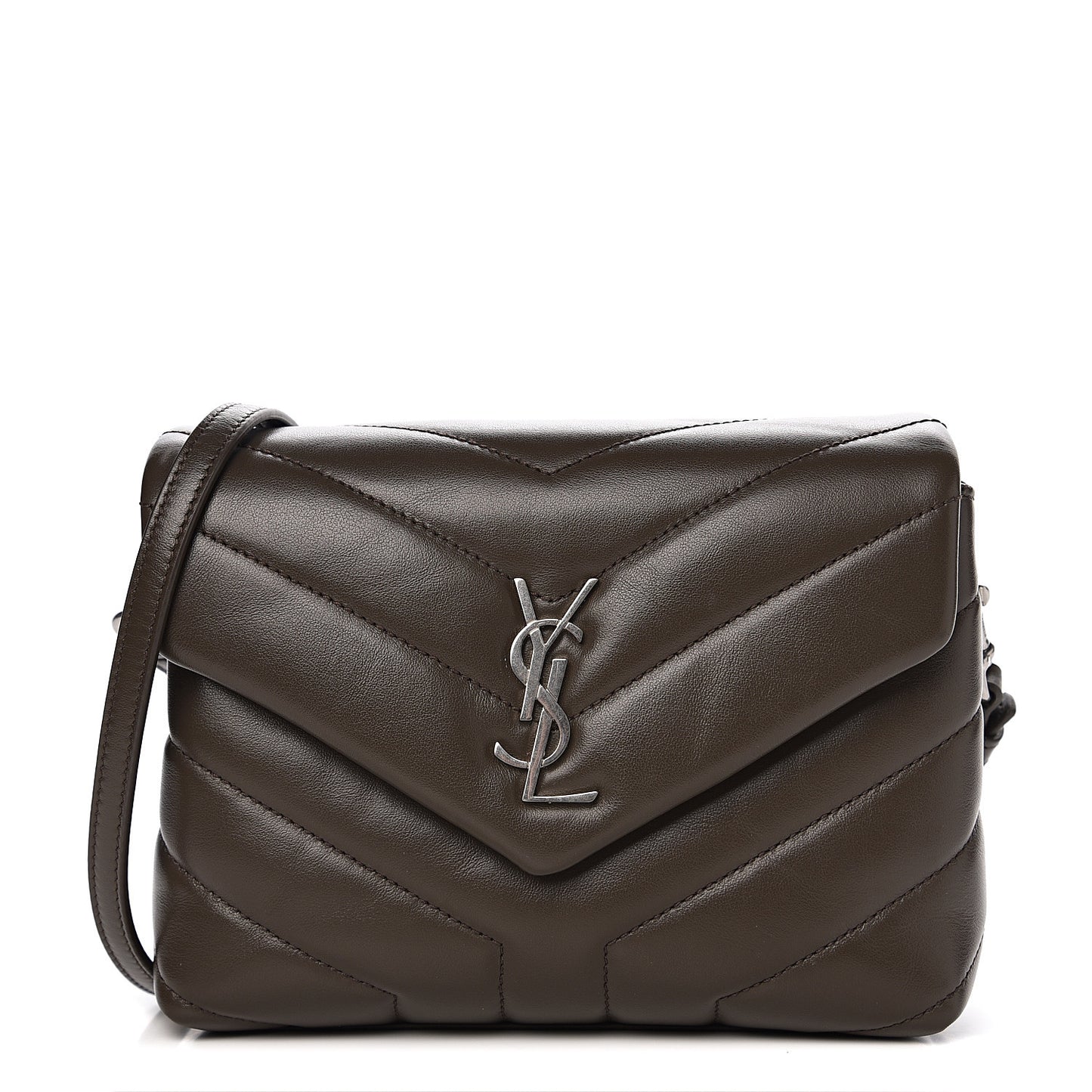 Calfskin Y Quilted Monogram Toy Loulou Crossbody Bag Faggio