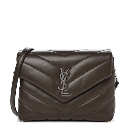 Saint Laurent Calfskin Y Quilted Monogram Toy Loulou Crossbody Bag Faggio 1 of 10