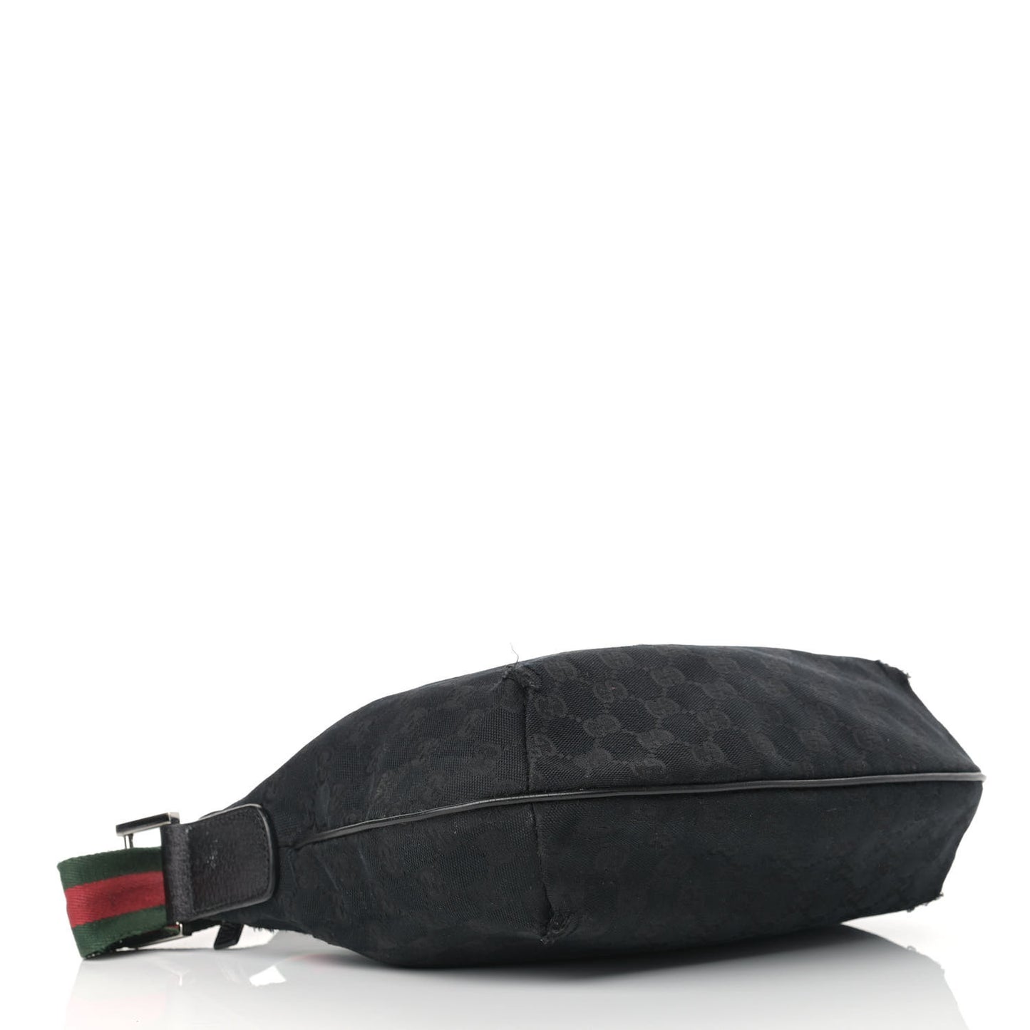 Monogram Web Medium Half Moon Hobo Black