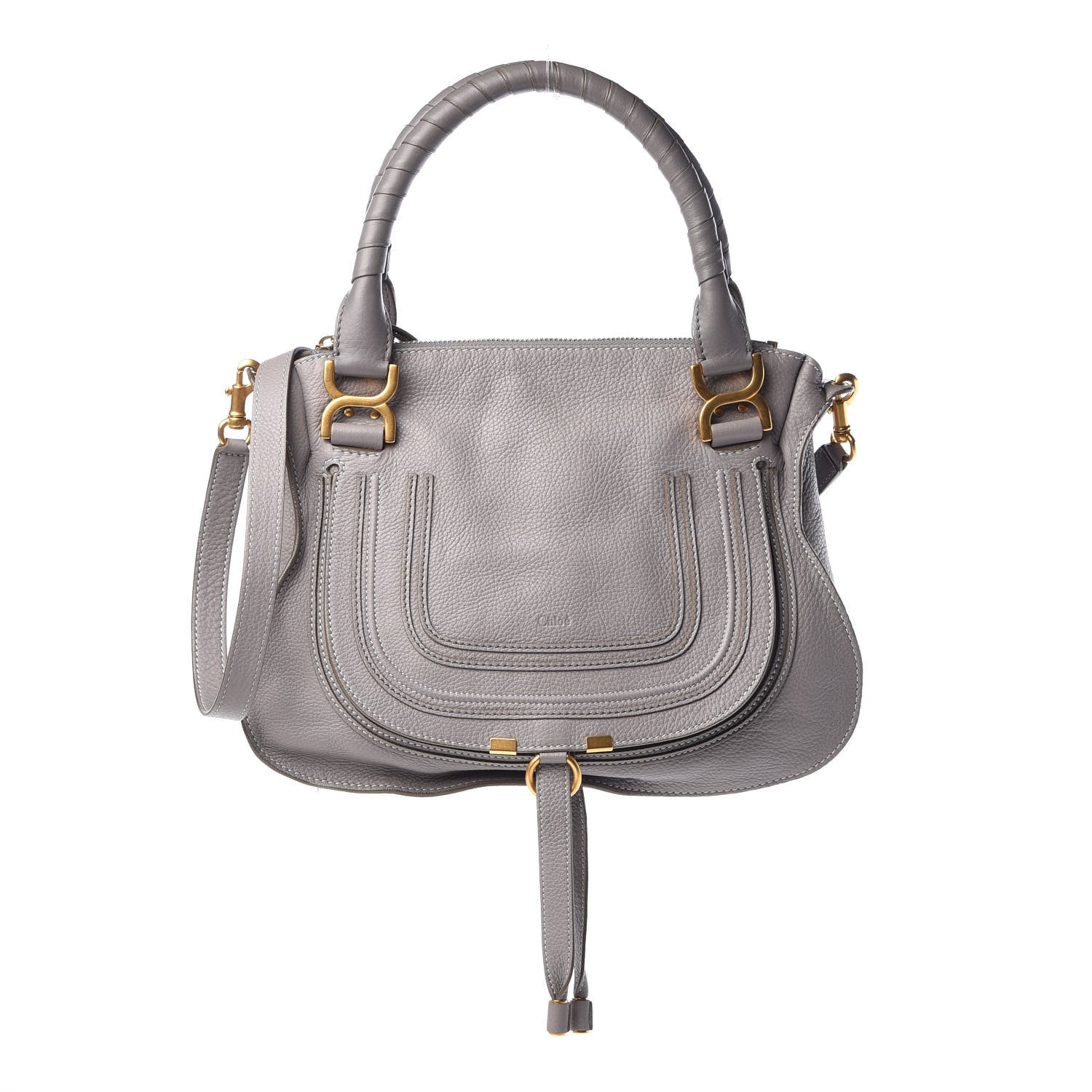 Chloe Calfskin Medium Marcie Satchel Cashmere Grey 1 of 14