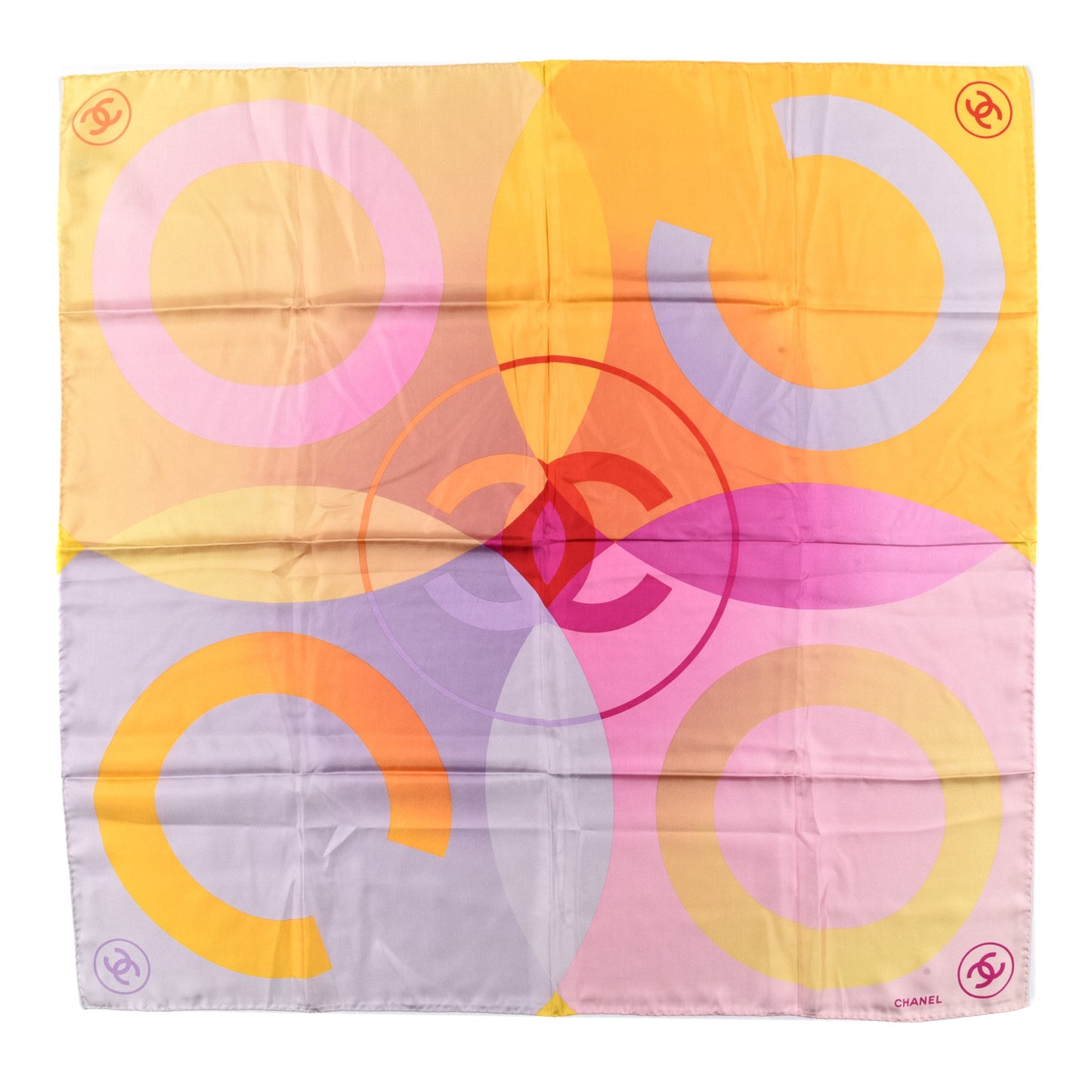 Silk CC Logo Square Scarf Multicolor