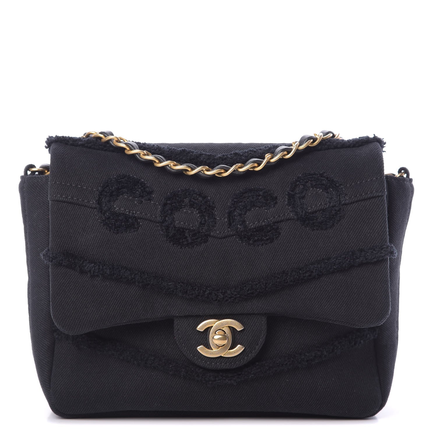 Chanel Denim Coco Flap Black 1 of 11