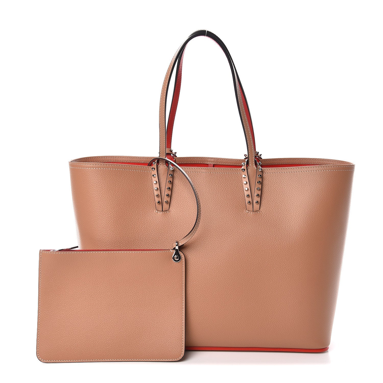 Christian Louboutin Calfskin Spikes East West Cabata Tote Nude 11 of 11