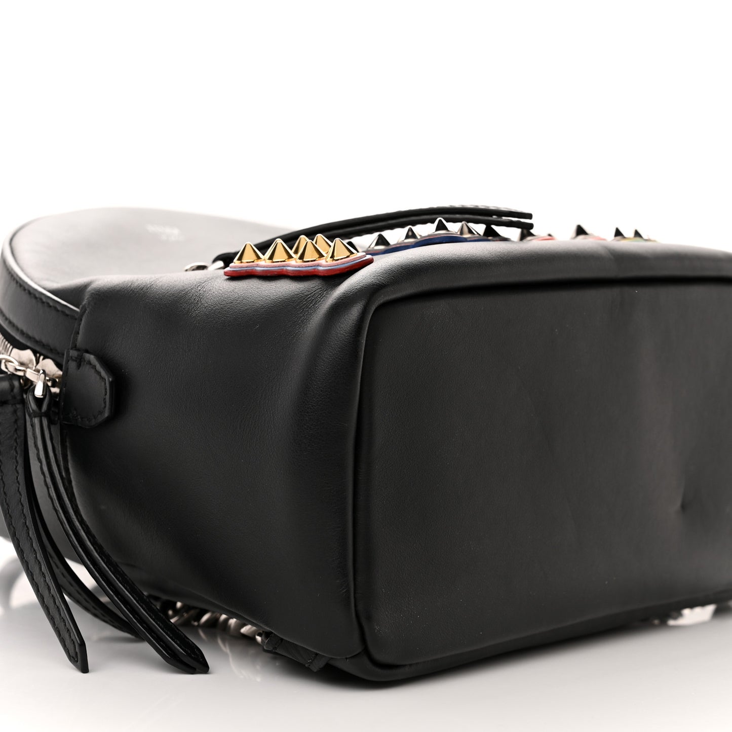 Vitello Century Fun Fair Metal Studded Mini Backpack Black Multicolor