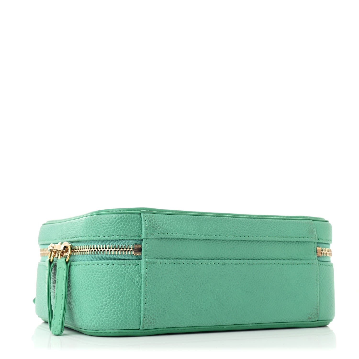 Chanel Caviar Quilted Medium CC Filigree Vanity Case Green 4 of 11