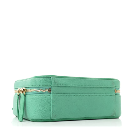 Chanel Caviar Quilted Medium CC Filigree Vanity Case Green 4 of 11