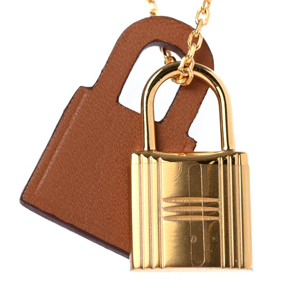 Hermes Swift Small O'Kelly Pendant Necklace Gold 3 of 5