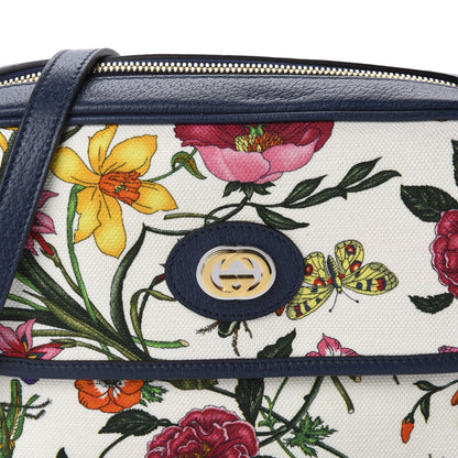 Gucci Canvas Flora Floral Shoulder Bag White Blue Agata Mulitcolor 10 of 10