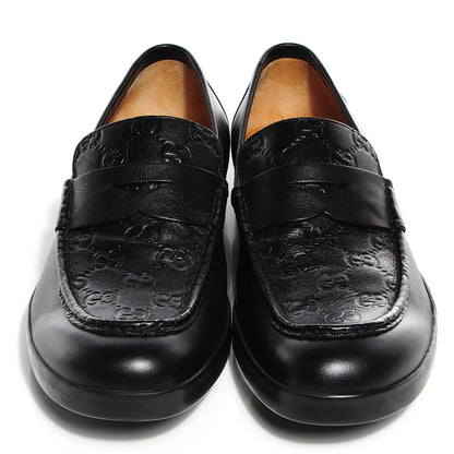 Gucci Soft Calfskin Guccissima Mens Loafers 8 Black 2 of 8