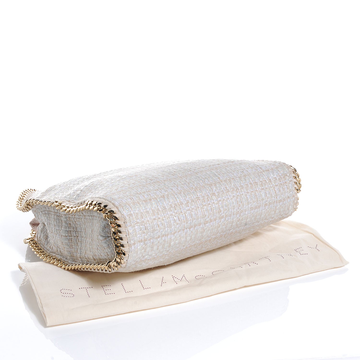 Stella McCartney Woven Oleogram Boucle Small Falabella Vanilla 4 of 9