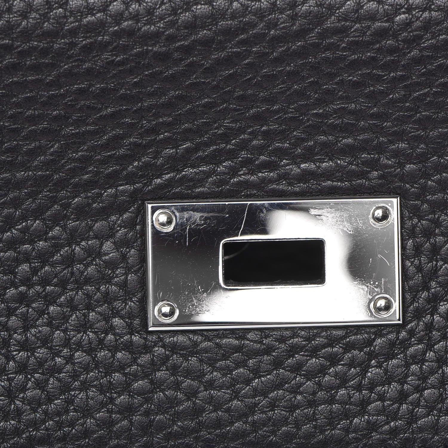 Hermes Taurillon Clemence Shoulder Kelly 40 Black 29 of 33