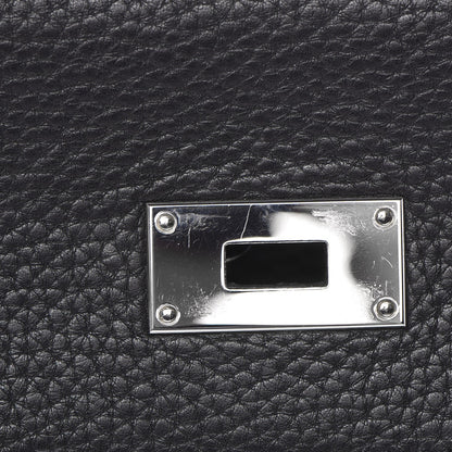 Hermes Taurillon Clemence Shoulder Kelly 40 Black 29 of 33