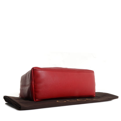 Gucci Pebbled Calfskin Medium Soho Chain Shoulder Bag Red 4 of 9