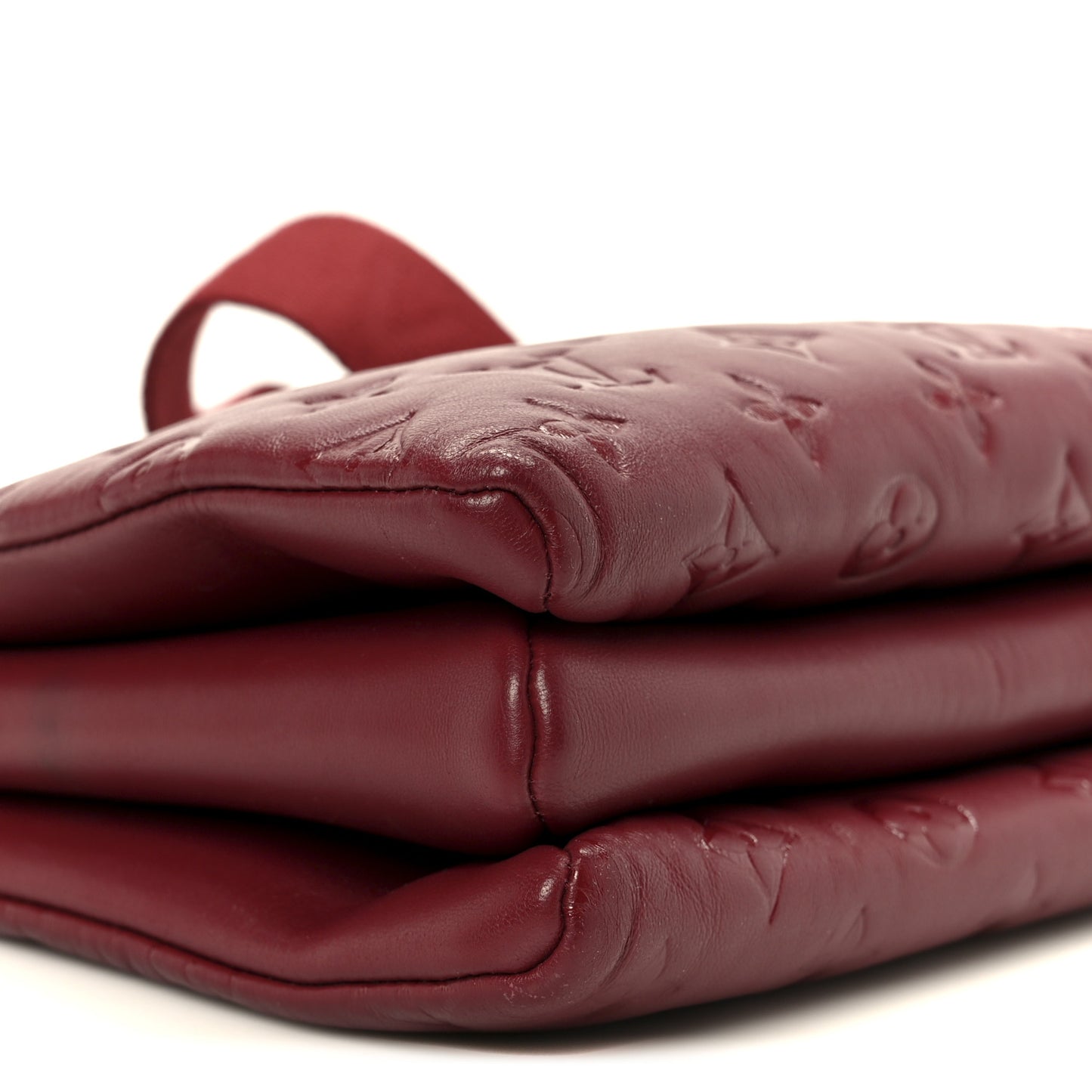 Lambskin Embossed Monogram Coussin PM Wine