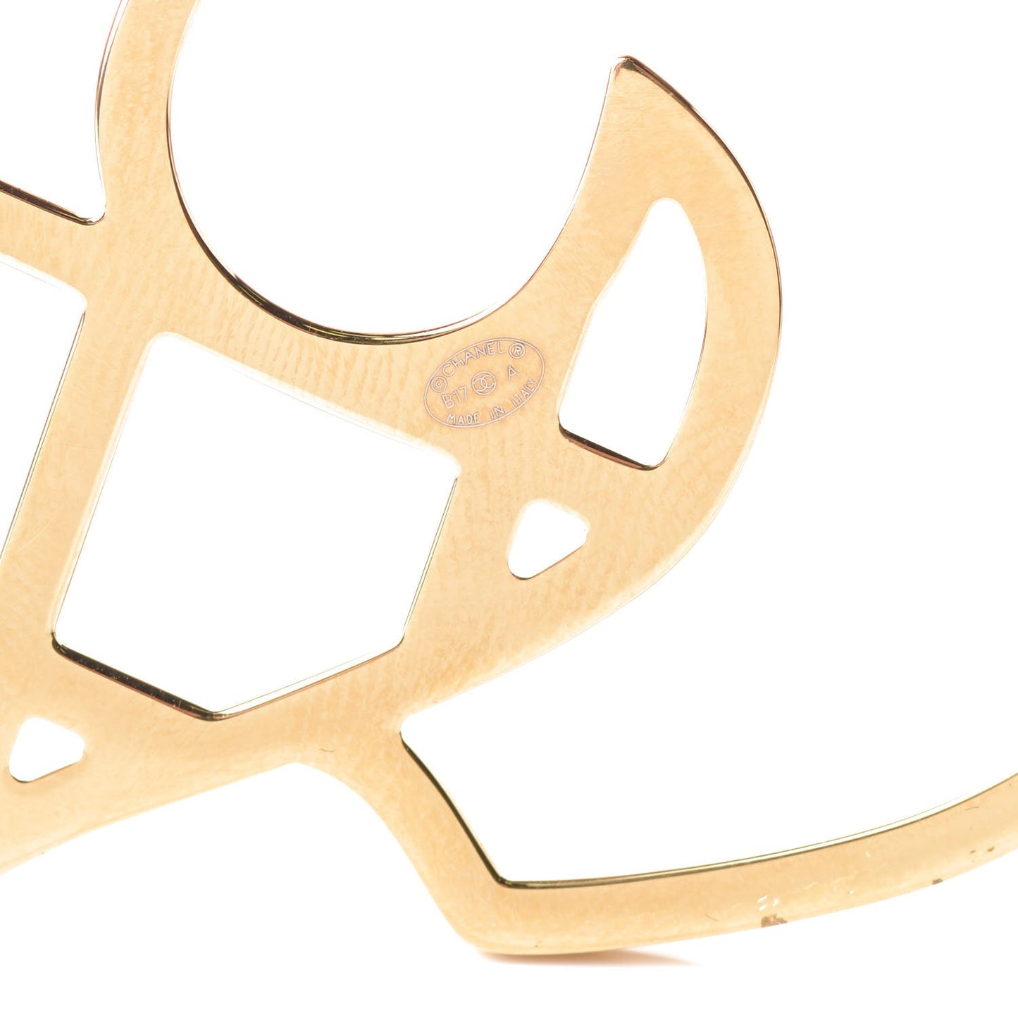 Coco Profile Brooch Gold