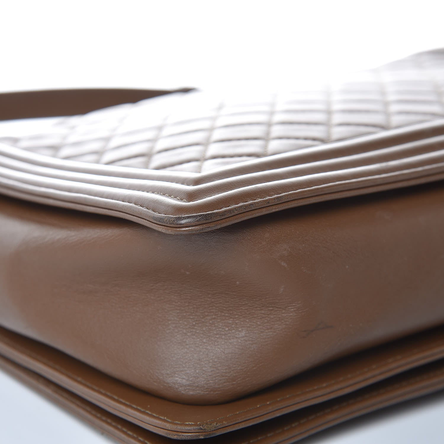 Chanel Calfskin Quilted Large Boy Flap Brown 16 of 20