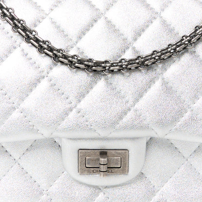 Chanel Metallic Lambskin Quilted 2.55 Reissue 226 Flap Silver 8 of 10