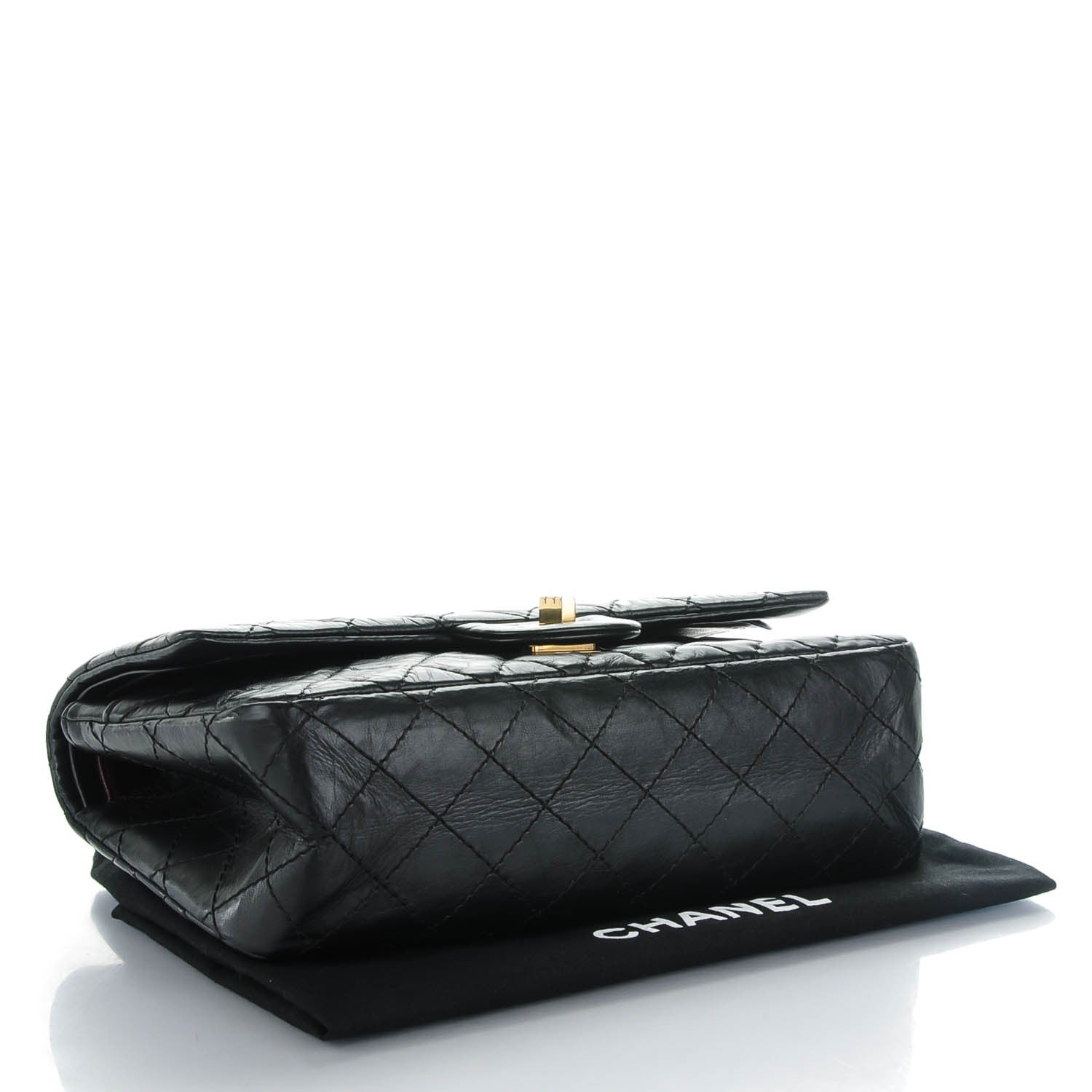 Chanel Aged Calfskin Quilted 2.55 Reissue 225 Flap Black 4 of 7