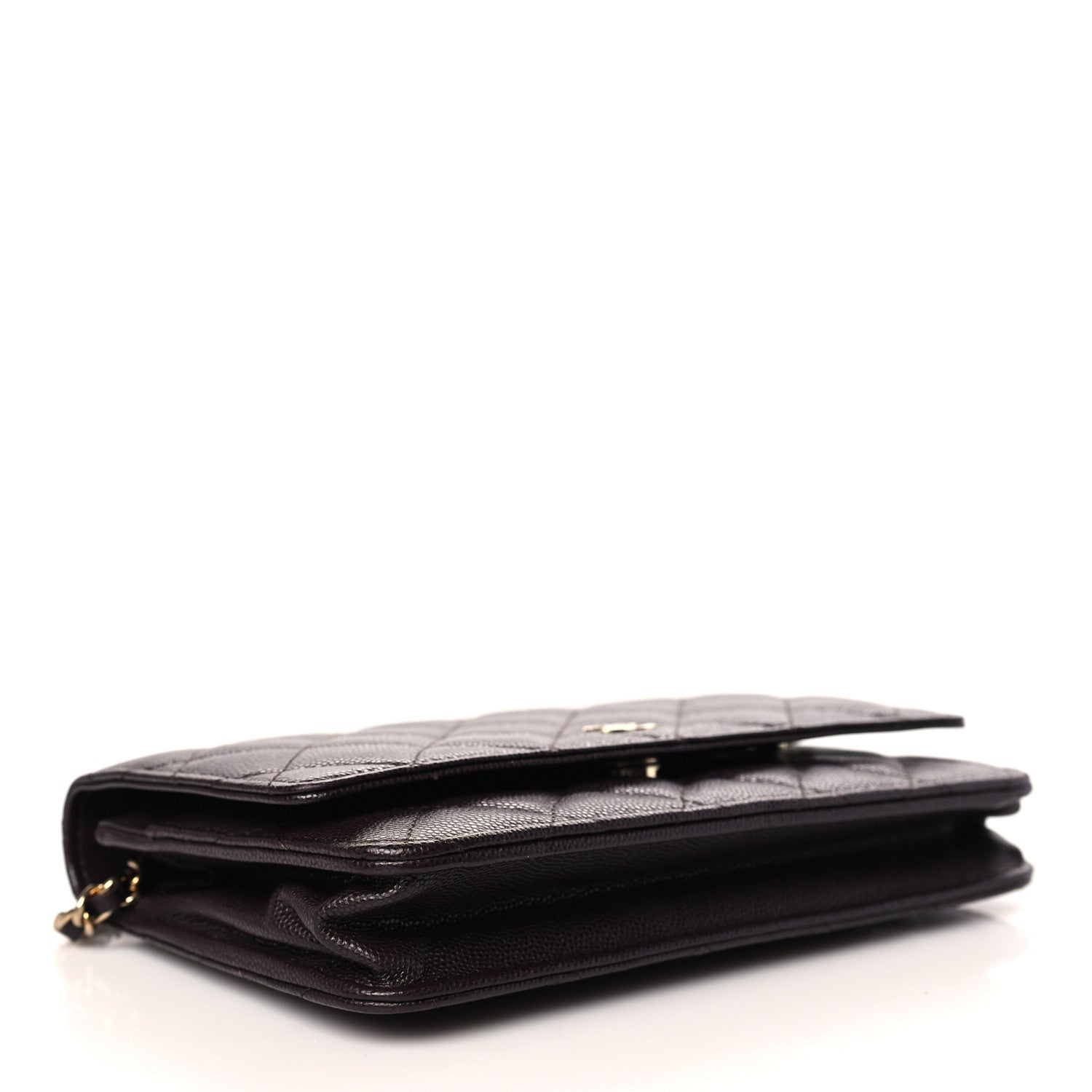Chanel Caviar Quilted Wallet on Chain WOC Dark Brown 4 of 10