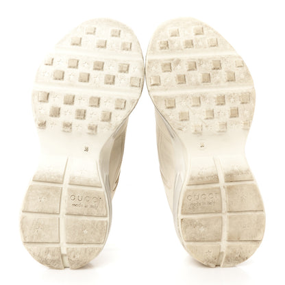 Gucci Calfskin Mouth Print Womens Rhyton Sneakers 38 Ivory 6 of 9