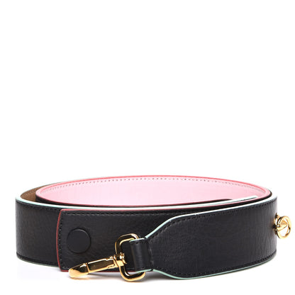 Fendi Vitello Dolce Tri-Color Buttoned Strap You Black Peonia Cuoio 1 of 5
