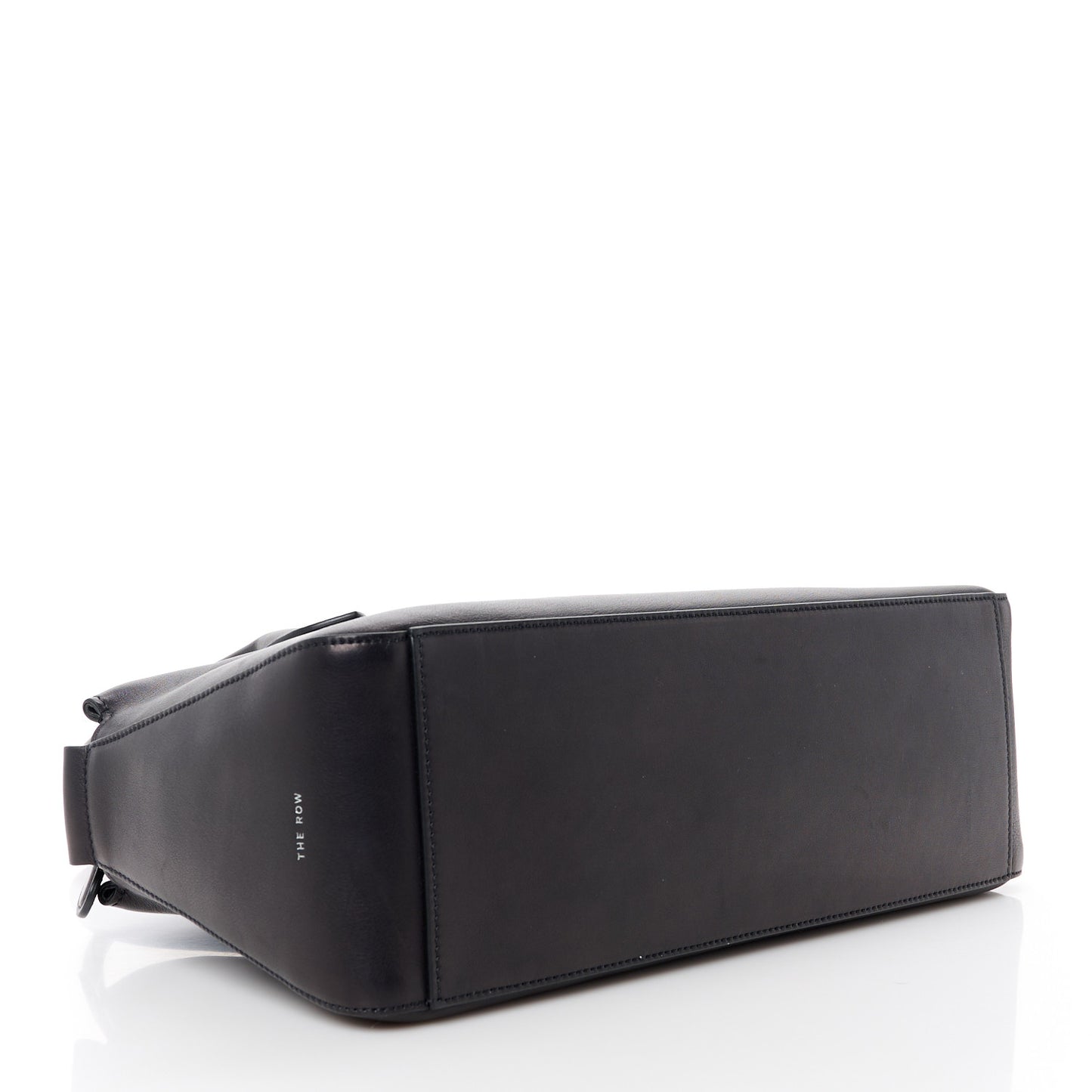 Polished Saddle Calfskin E/W Top Handle Bag Black