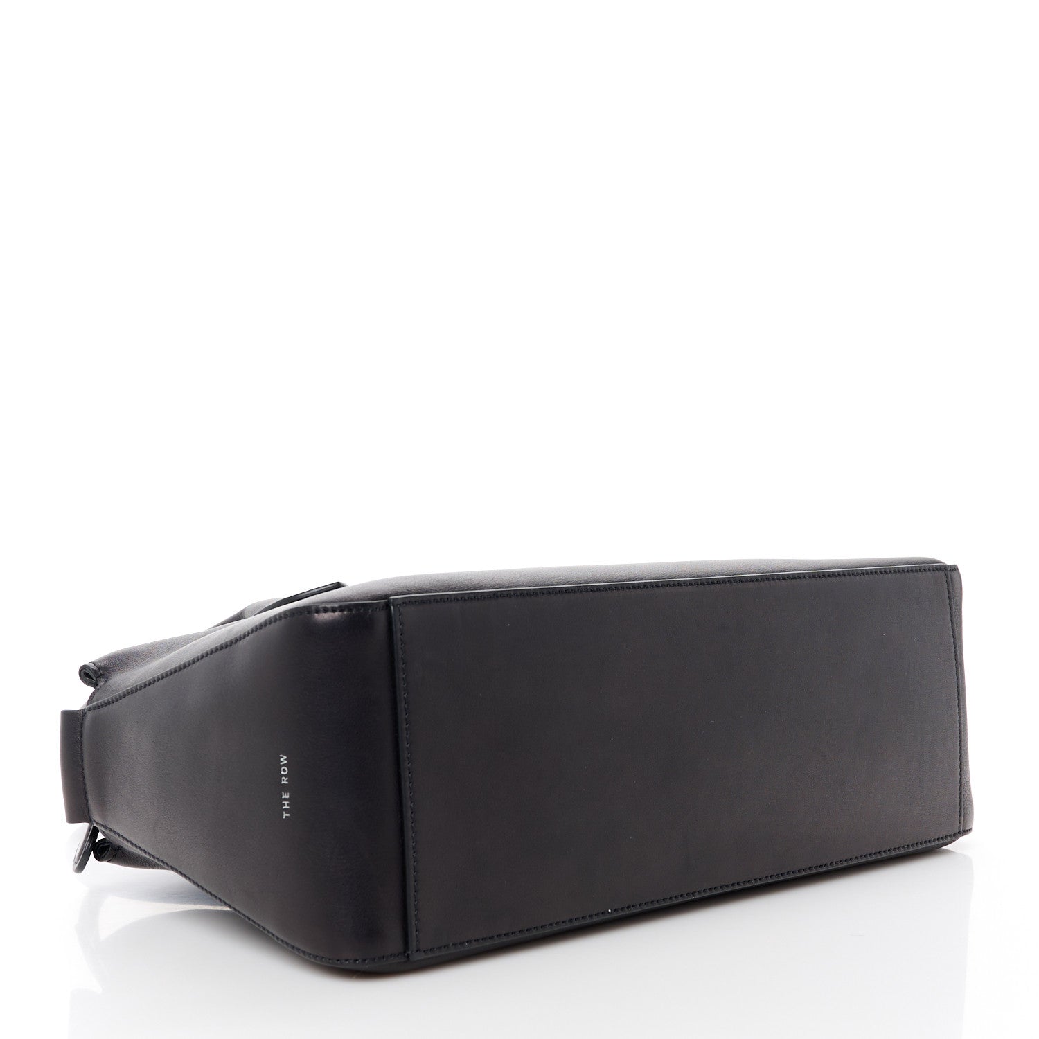 The Row Polished Saddle Calfskin E/W Top Handle Bag Black 4 of 11